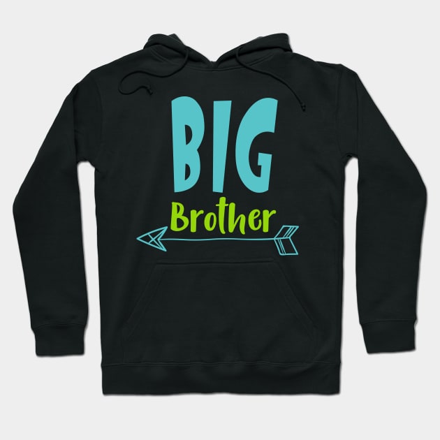 Big Brother, Older Brother, Arrow, Sibling, Family Hoodie by Jelena Dunčević